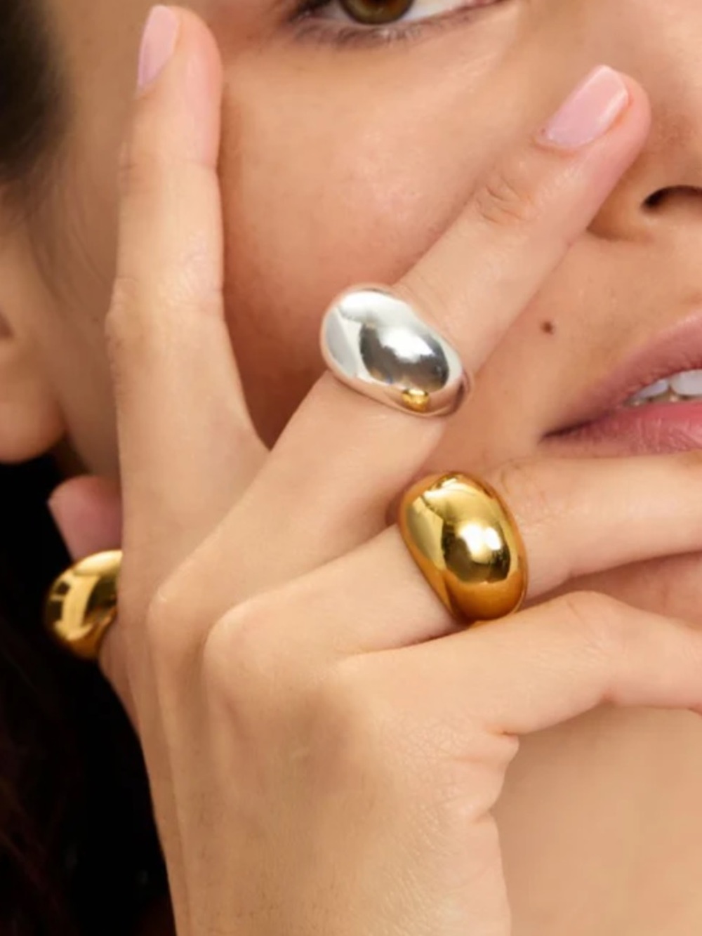 Like New | St Moran Ciel Dome Ring — Gold